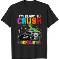 T-shirt Enfant Je Suis Prêt à Écraser le Jardin d'Enfants Dinosaure Voiture de Police — T-shirts pour hommes
