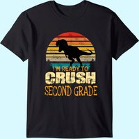 T-shirt Garçon Dinosaure Prêt à Écraser la Première Année — T-shirts pour hommes