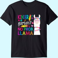 Kindergarten No Prob-Llama Funny Back To School T-Shirt for Men