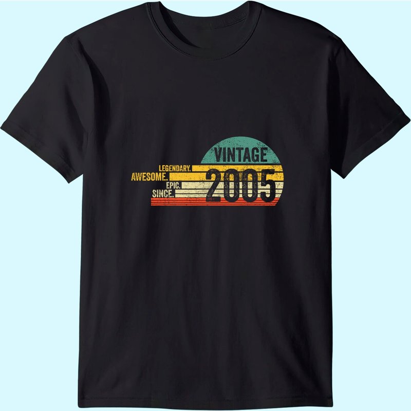 T-shirt vintage anniversaire 2005 pour hommes de 16 ans — T-shirts pour hommes