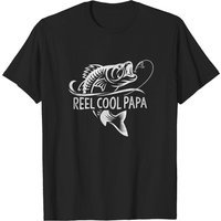 Mens Reel Cool Papa Fishing T-Shirt for Father's Day