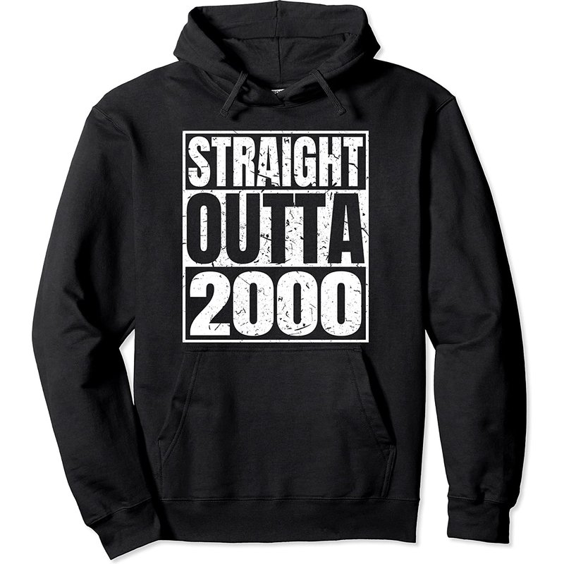 Hoodie Vintage Pullover 21e Anniversaire Straight Outta 2000