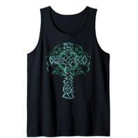 Débardeur artistique croix celtique art populaire païen irlandais écossais — T-shirts pour hommes