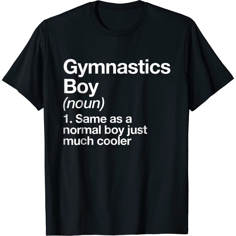 T-Shirt Gymnastics Boy Definition pour Hommes en Noir — T-shirts pour hommes