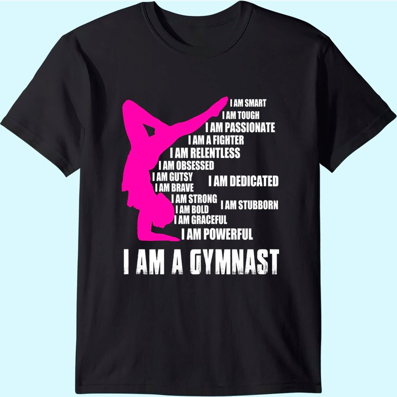 T-Shirt I Am A Gymnast pour hommes en noir — T-shirts pour hommes