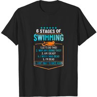 T-shirt Swimming Lover - 6 étapes de la natation pour hommes — T-shirts pour hommes