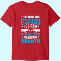 Proud Swimming Lover Quote T-Shirt for Men in Black