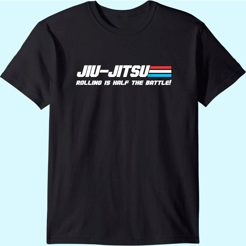 T-Shirt Judo BJJ Jiu-Jitsu Rolling Is Half The Battle pour Hommes — T-shirts pour hommes