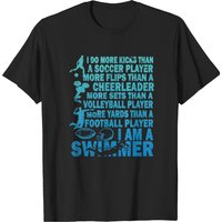 I Am A Swimmer Tee for Men - Black Swimming Lover T-Shirt