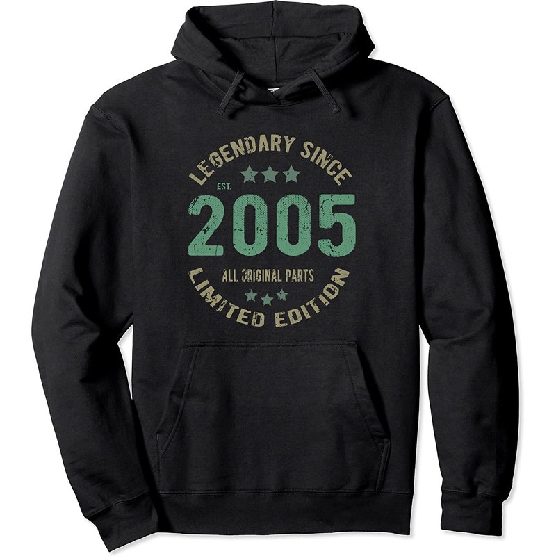Hoodie à Capuchon Vintage 16e Anniversaire Legend Since 2005 — Sweats à capuche pour hommes