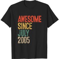 18th Birthday T-Shirt for Men - Awesome Since July 2005