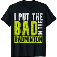 T-shirt Cadeau de Badminton pour Hommes - Noir — T-shirts pour hommes
