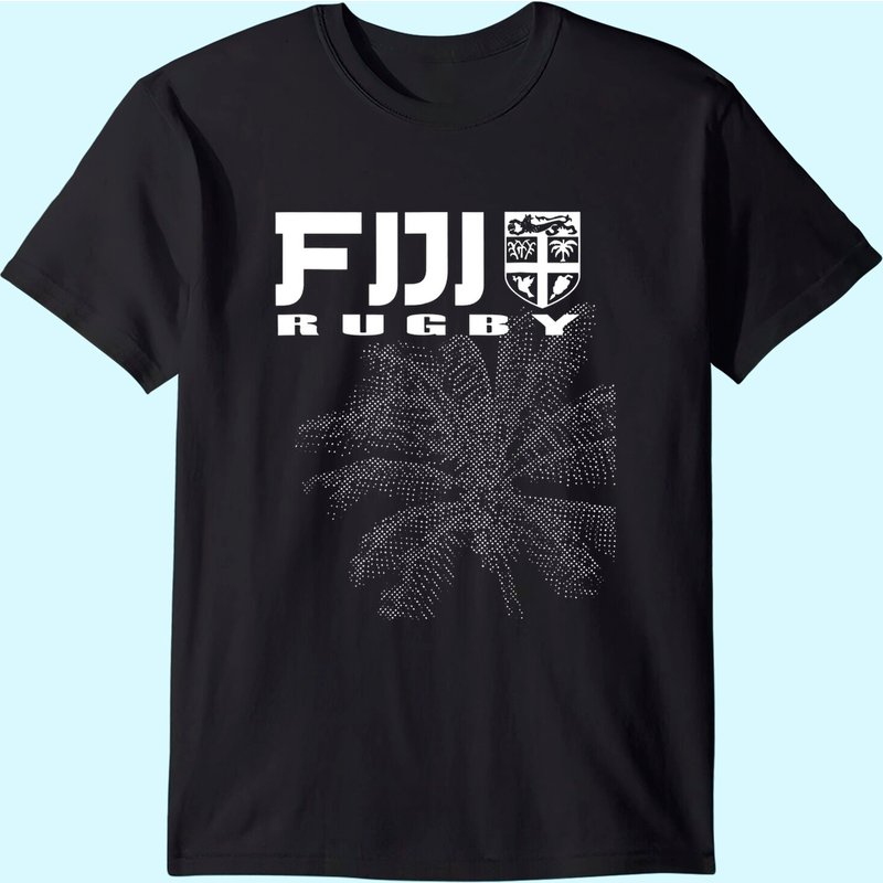 Fijian Rugby T Shirt for Men - Black — Mens T Shirts
