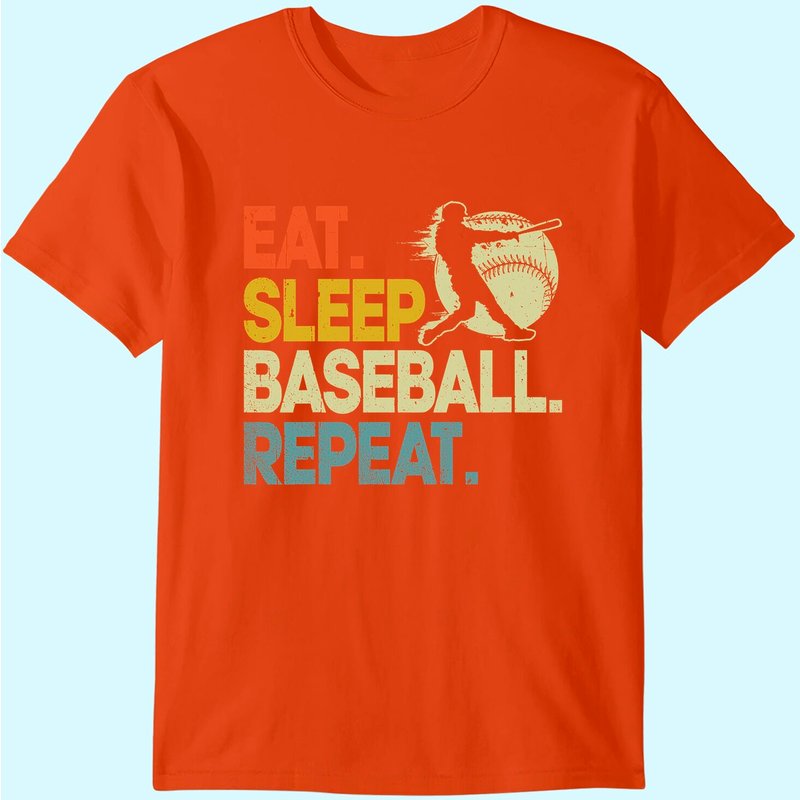 T-shirt pour hommes Eat Sleep Baseball Repeat — T-shirts pour hommes