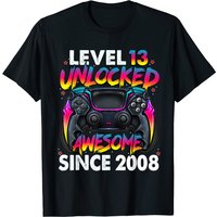 Level 13 Unlocked 13th Birthday Gaming T-shirt for Men — Mens T Shirts