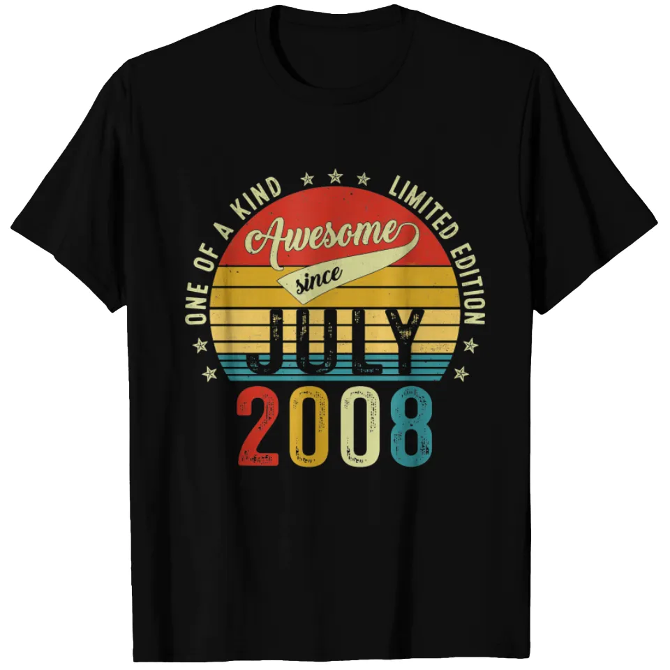 T-shirt pour hommes en édition limitée vintage 2008 de 13 ans — T-shirts pour hommes