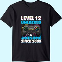 T-shirt Cadeau d'Anniversaire de 12 Ans - Jeu Vidéo 2009 Niveau 12 Débloqué — T-shirts pour hommes