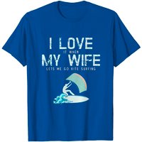 T-Shirt I Love My Wife Kite Surfing pour Hommes — T-shirts pour hommes