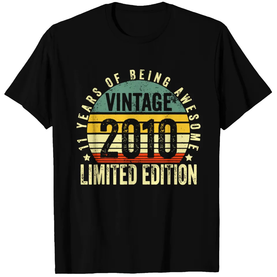 11 Year Old Gifts Vintage 2010 Limited Edition T-Shirt for Men — Mens T Shirts