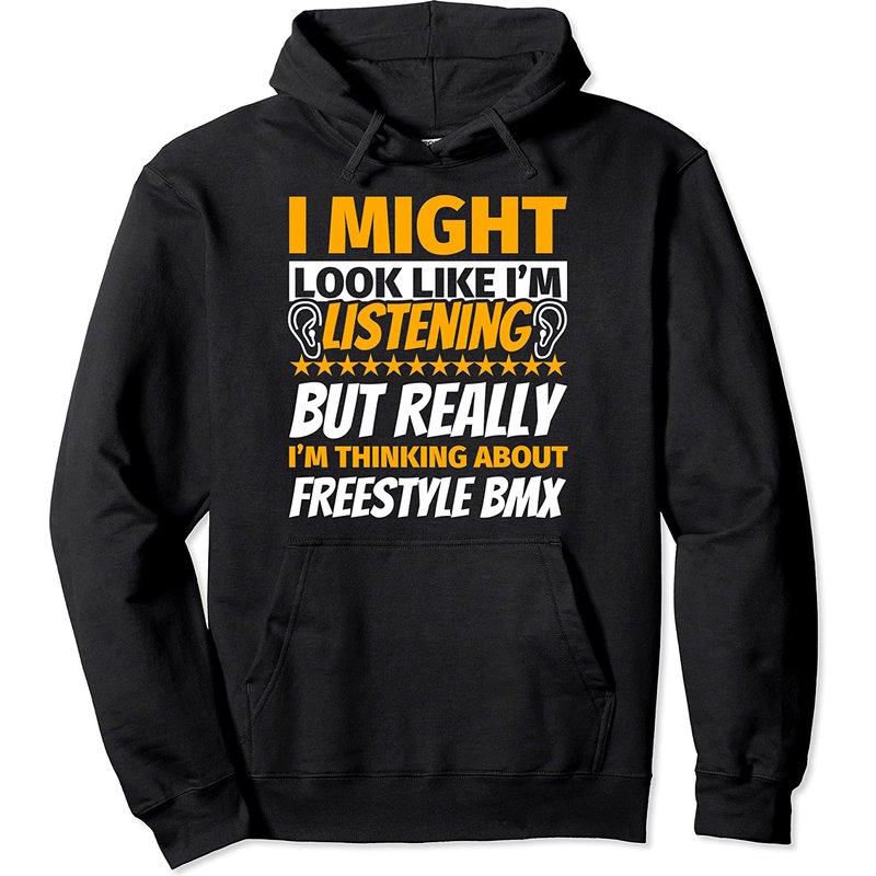 Hoodie à Capuchon Freestyle BMX Look Like I'm Listening — Sweats à capuche pour hommes