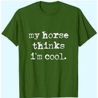 Mon cheval pense que je suis cool T-shirt équestre pour hommes — T-shirts pour hommes