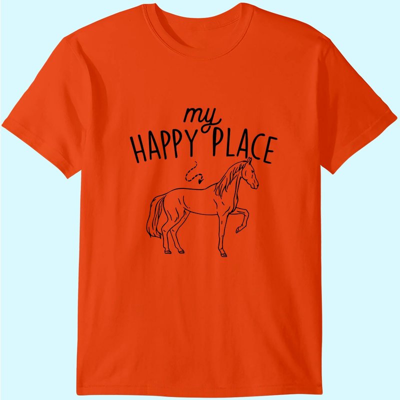 T-shirt pour hommes My Happy Place - Passionné d'équitation