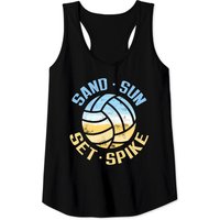 Beach Volleyball Quote Tank Top for Men in Black — Mens T Shirts
