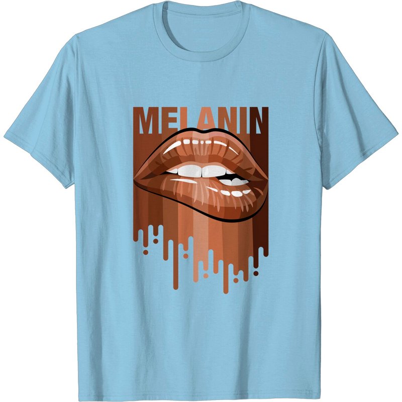 T-shirt Cool Melanin Girl Lips pour hommes — T-shirts pour hommes
