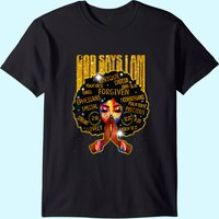 T-shirt African God Say I Am pour hommes - Gold Black Girl Magic — T-shirts pour hommes
