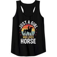 Just A Girl Who Loves Horse Rider Race Horseback Riding Débardeur — T-shirts pour hommes