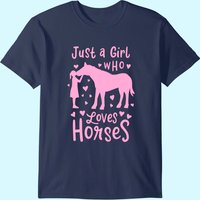 Just A Girl Who Loves Horses Show Jumping T-Shirt for Men — Mens T Shirts