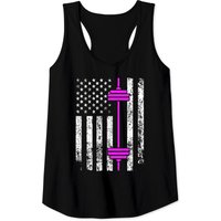 Workout American Flag Barbell Weightlifting Tank Top for Men