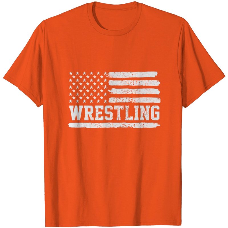 Wrestling USA Flag Vintage T-Shirt for Men — Mens T Shirts
