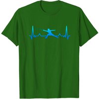 Fencing Saber Heartbeat Line Dad Gift T-Shirt for Men