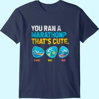 Vintage Triathlete Swim Bike Run T-Shirt for Men — Mens T Shirts