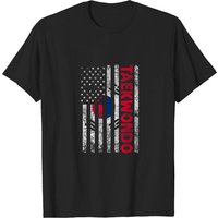 USA Korea Flag Taekwondo T-Shirt for Men — Mens T Shirts