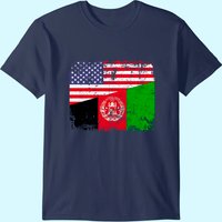 T-Shirt Drapeau USA Afghanistan pour Hommes — T-shirts pour hommes
