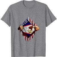 T-Shirt American Samoa pour hommes en noir