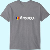 Andorra Heart Country Flag T-Shirt for Men — Mens T Shirts