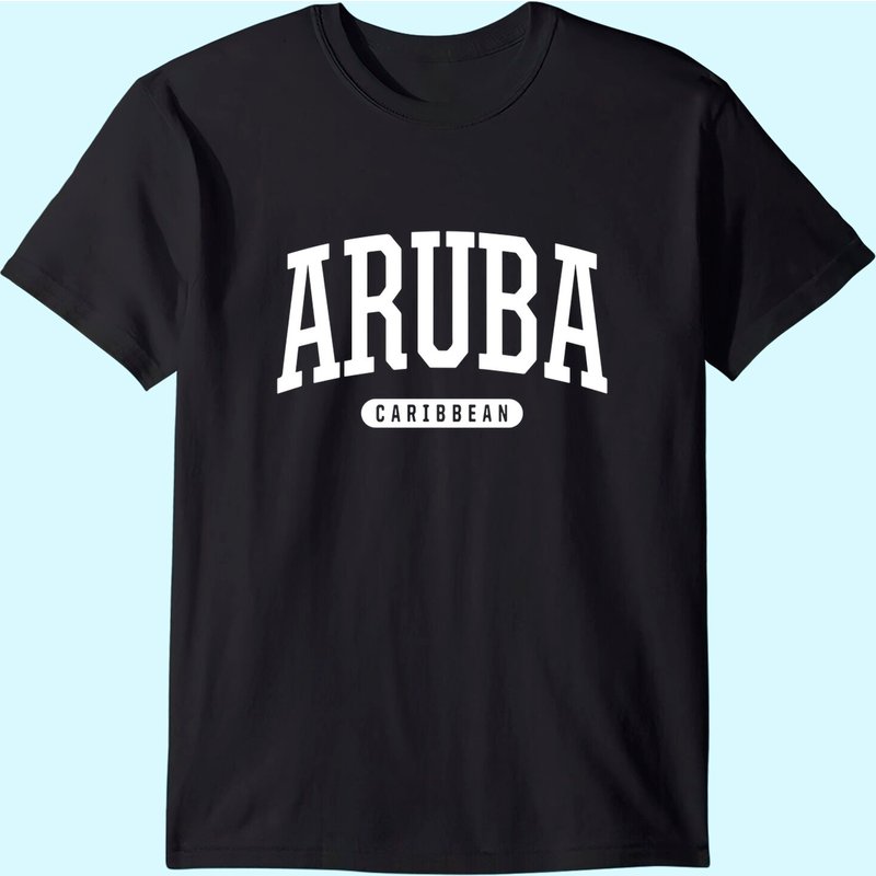 T-Shirt Souvenir Aruba Style Collégial pour Hommes — T-shirts pour hommes