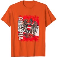Austria Flag Vintage Distressed T-Shirt for Men