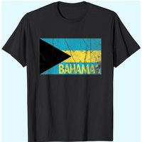 Bahamas Flag Distressed Vintage T-Shirt for Men — Mens T Shirts