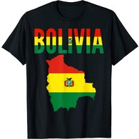 T-Shirt Homme Drapeau et Carte de la Bolivie — T-shirts pour hommes