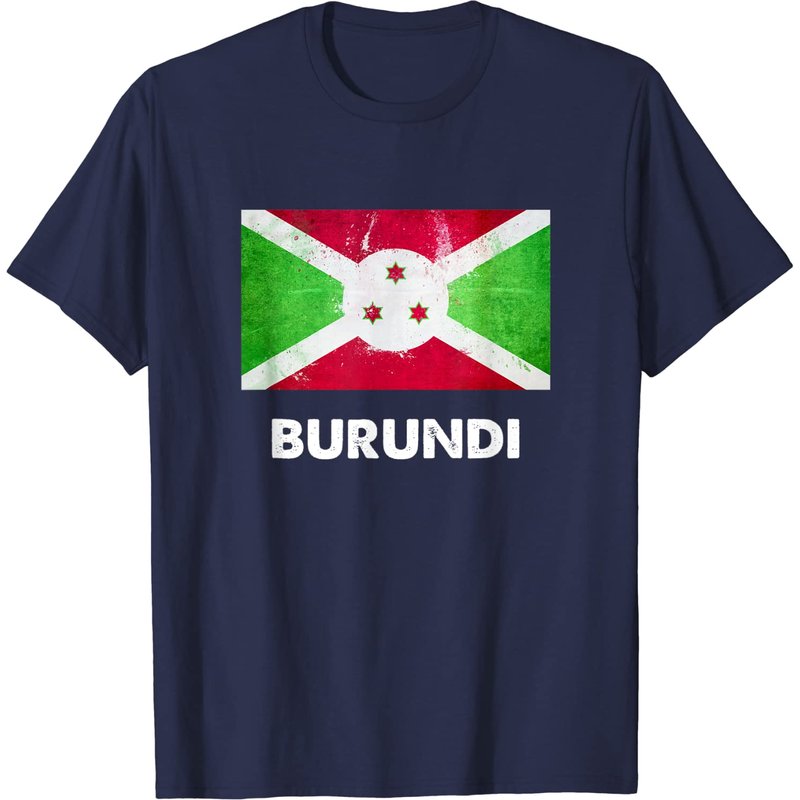 Burundi T Shirt with Burundian Flag for Men — Mens T Shirts