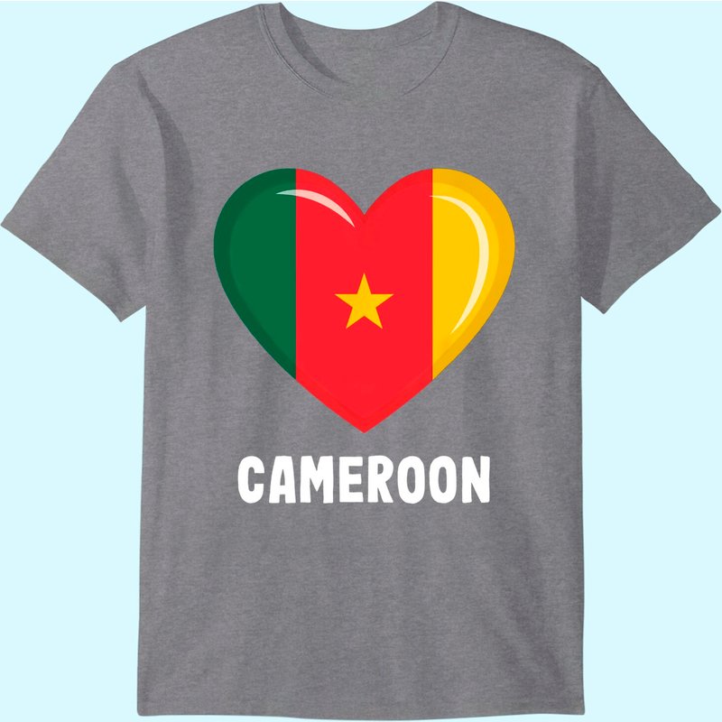 Cameroonian Cameroon Flag T-Shirt for Men — Mens T Shirts