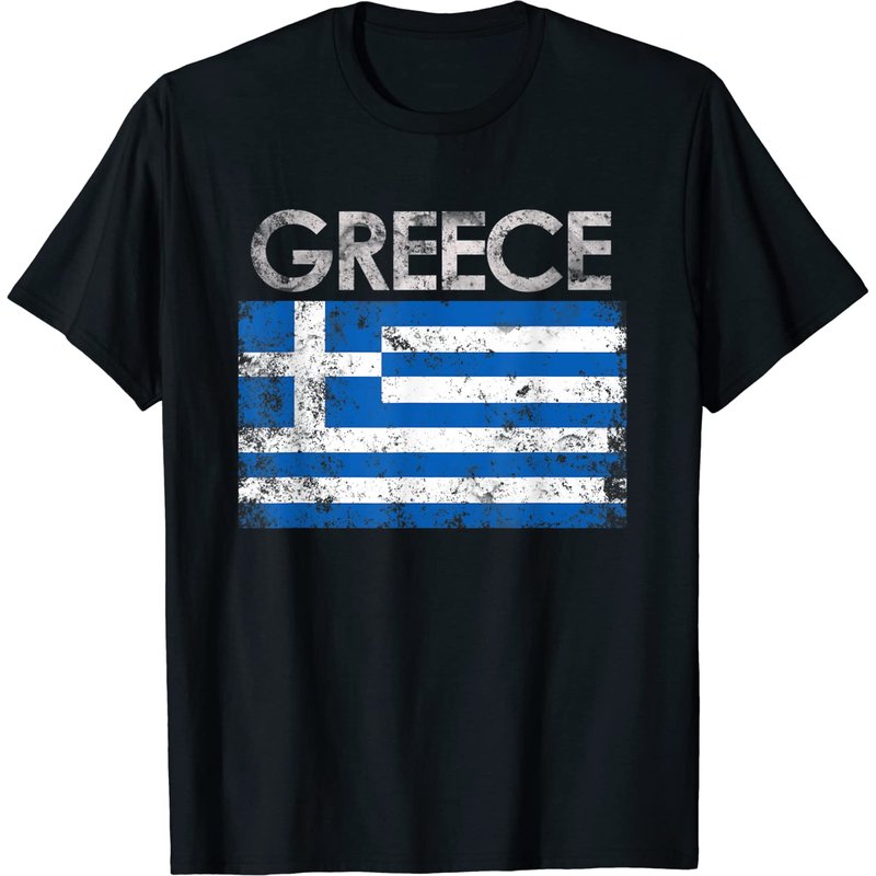 T-shirt Vintage Grèce Drapeau Grec Fierté pour Hommes — T-shirts pour hommes
