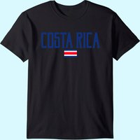 T-shirt Vintage Texte Bleu Drapeau Costa Rica pour Hommes — T-shirts pour hommes