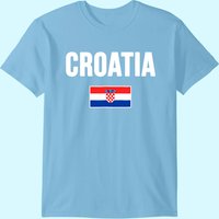 Croatia Flag T-Shirt for Men in Black