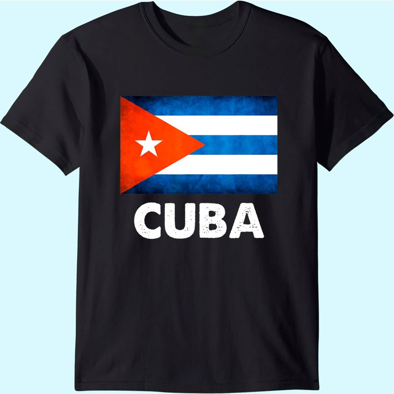 Cuba Cuban Flag T-Shirt for Men