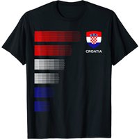Croatia Flag Emblem Men's T-Shirt in Black